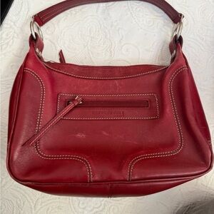 Kenneth Cole Deep Red Leather Shoulder Bag